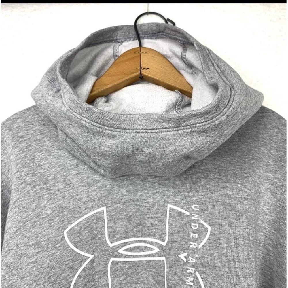 UA Under Armour Hoodie Girls M Sweatshirt Gray Loose Fit Cowl Neck Scuba 1325318 - Picture 4 of 4